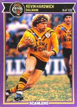 1987 Scanlens Rugby League #8 Kevin Hardwick Front